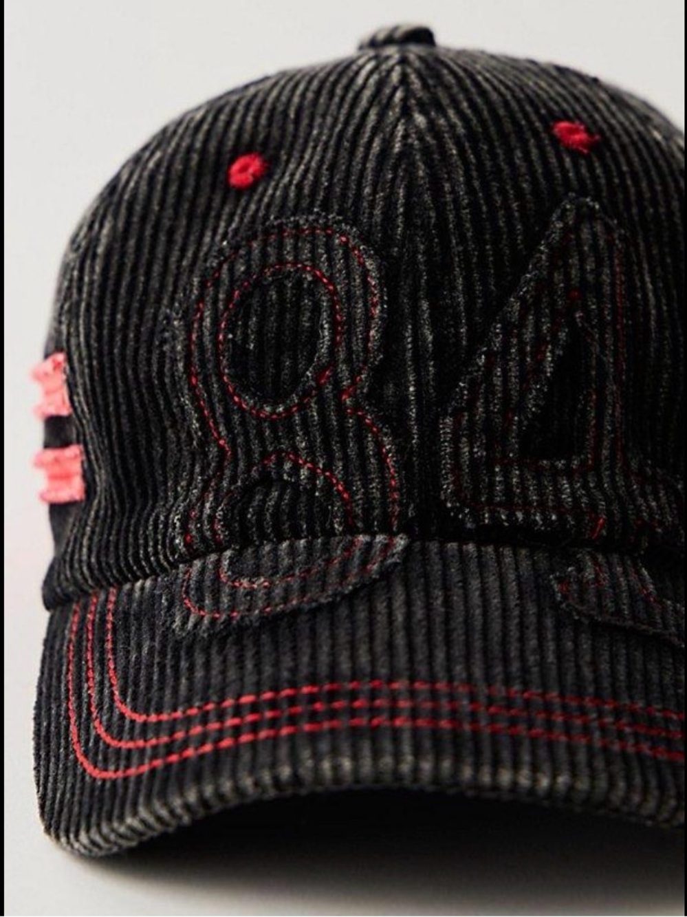 Free People Black Hollie Varsity Baseball Hat NWT - Picture 2 of 5